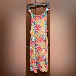 Time Tru women’s size L(12-14) floral print Halter dress with vibrant color
